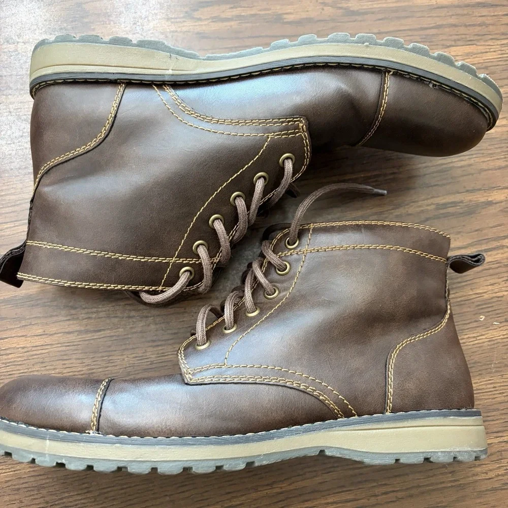 Eastland Jason Men's Cap ToeBoots Brown Leather Lace-up Size 9.5 Gorpcore Rugged